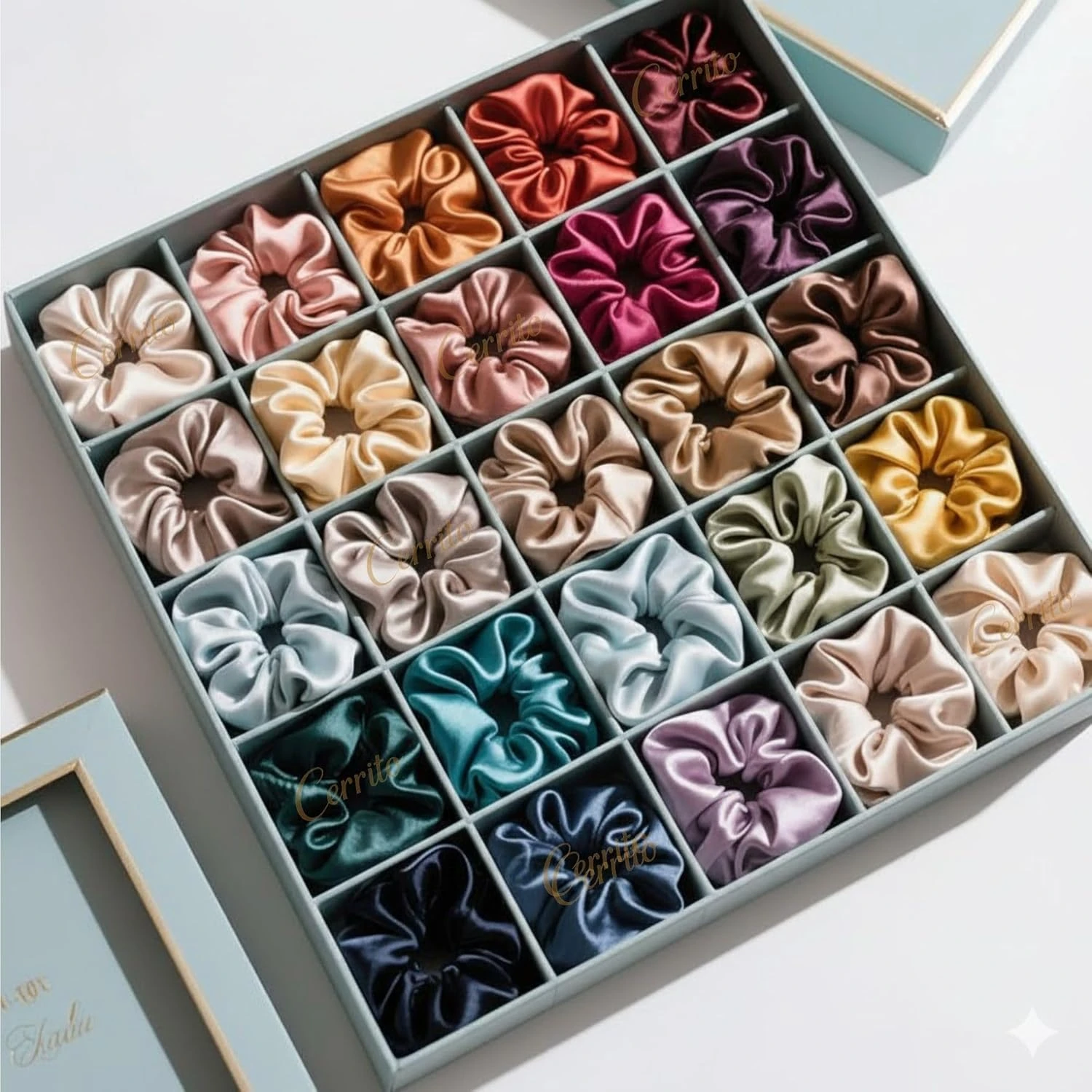 Cerrito Satin Silk Hair Scrunchies for Women & Girls – Soft Elastic Hair Ties fo